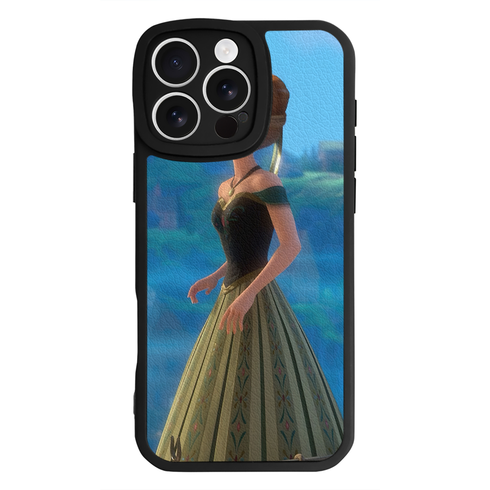 （画像用） アナと雪の女王 アンナ エルサ Frozen Anna Elsa 【iPhone 16シリーズ対応】シリコンスマホケース（レザー調） 材質：シリコン